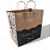 Kit com 250 Sacolas de Papel Kraft 30x31x19 cm com Alça Torcida Happy Food - Delivery de Lanches e Refeições - Imagem 4