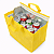 Kit 10 Sacola Térmica Média 15,5L (29x28x19cm) Delivery Impermeável C/ Fita Abre e Fecha Embalagens Delivery - Imagem 5