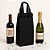 Kit 3 Sacola Térmica para Vinho Premium (35x12x10cm) Impermeável com Velcro Reutilizável Cooler Bebidas - Imagem 1