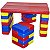 Kit Brick Plastic Table And Banquette 56 Pçs - Imagem 1