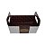 Cesta Caixote 22x15x8cm M Chocolate pacote com 10 unidades - Imagem 2