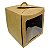 Caixa para Panetone de 500g com visor 15x15x16cm Kraft - com 10 unidades - Imagem 1