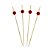 Palito de Bambu HA014 Vermelho- Pacote com 20 unidades - Imagem 1
