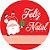 Etiqueta Adesiva Natal Vermelho - pacote com 60 unidades - Imagem 1