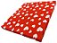 Guardanapo Estampado 32cm Coracões Brancos em Fundo Vermelho - Pacote com 20 unidades - Imagem 1