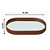 Bandeja Espelhada Oval Decoração Luxo c/ Couro - Imagem 2