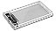 Case Gaveta Para Hd Ou Ssd 2,5 Transparente Usb Sata + Cabo - Imagem 3