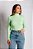 Blusa Térmica Canelada com Gola Verde - Imagem 1