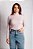 Blusa Térmica Canelada com Gola Nude Rosado - Imagem 1