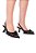 Scarpin Slingback em Couro Com Laço Amanda Preto - Imagem 1