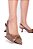 Scarpin Slingback em Couro com Laço Amanda Cinza - Imagem 1
