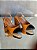 Slingback Bicolor em Couro Elisabete Caramelo - Imagem 2