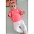 Conjunto Confort Bebê Menina 100% Algodão - Cor Goiaba - Imagem 1