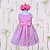Vestido Bebê Amor Perfeito Rosa Claro - Imagem 2