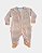 Macacão Bebê Canelado 100% algodão Dinossauro Bege - Imagem 1