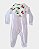Macacão Bebê Linha Premium 100% Algodão Branco com Bandana (Carrinho) - Imagem 1