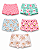 Kit 6 Calcinhas Boxer Estilo Shortinhos Cintura Alta Nova Coleção Encanto 2 ao 14 anos - Imagem 1
