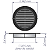 Grade De Ventilação Plástica 100mm Preta Com Tela - Imagem 4
