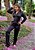 Conjunto Longo Tulipa em Cetim Preto - Imagem 2