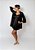 Robe Tulipa em Cetim Preto - Imagem 2