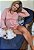 Conjunto Suede Home Wear Blusa + Shorts Rosa - Imagem 1
