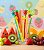 Kit 10 Canetas Kawaii Criativas – Gel Fofa com Personagens Comidas Animados - Imagem 2