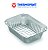 Marmita Bandeja Retangular de Alumínio Thermoprat 500ml fechamento manual - Imagem 1