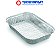 Marmita Bandeja Retangular de Alumínio Thermoprat 1500ml fechamento manual - Imagem 1