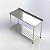 Mesa Industrial Com Espelho em Aço Inox Com Prateleira Inferior Gradeada - Imagem 1