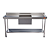 Mesa Pia Aço Inox Industrial Com Uma Cuba 50x40x25cm - 150x70x90cm - Imagem 1