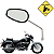 RETROVISOR ESPELHO MIRAGE 250CC CROMADO LENTE CONVEXA - Imagem 3