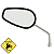 RETROVISOR MODELO HARLEY DAVIDSON CROMADO ESPELHO CONVEXO - Imagem 4