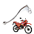 Manete De Embreagem Nx150  - 1990 A 1993 - CROMADO - Imagem 1
