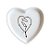 Mini Porta Joia de Porcelana Coração Terço Nossa Senhora 8,5cm - Imagem 1