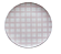 Prato Raso Xadrez Rosa 26cm - Imagem 1
