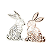 Casal de Coelhos Roses Decorativo - Imagem 1