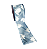 Fita Decorativa de Pascoa Azul c/ Coelho Branco (FT4451) - Imagem 1