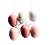 Kit de Ovos Decorativos Mesclado Vermelho e Rosa 5cm (OV008P) - Imagem 1