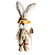 Coelho Decorativo em Pé c/ Chapéu 38cm (CO110P) - Imagem 1