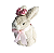 Coelha Sentada Decorativa 19cm (CO097P) - Imagem 1