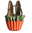 Cenoura Decorativa Porta Objetos 34cm (CP039) - Imagem 1