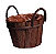 Cachepot Tronco de Madeira Redondo c/ Alça G 26cm (FB433) - Imagem 1