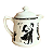 Bule Porcelana Coleção Cordel 500ml - Imagem 1