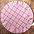 Jogo Americano Redondo Babados Grid Rosa - Imagem 2