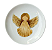 Prato Pão Presépio Wood Anjo 16cm - Imagem 1