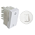 Módulo de Interruptor Bipolar Branco Simples Alumbra Siena 6056 - Imagem 1