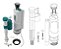 Kit Mecanismo Botao Duplo P/caixa Acoplada Completo Descarga - Imagem 2