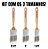 Kit Pinceis Trinchas Pro Angular Retangular Sintético Tigre - Imagem 1