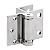 Dobradiça 0824 Direita 20mm Cromada com Mola – Fixação para Mármore/Granito - Imagem 1