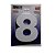Números De Inox 3D Branco Altura De 18cm Nº8 - Imagem 1